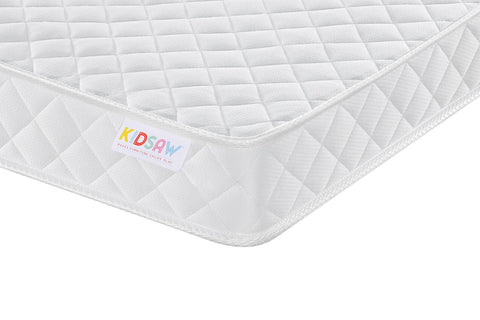 Kidsaw, Medium Firmness, Sprung Toddler Cotbed Mattress, White, 140 x 70