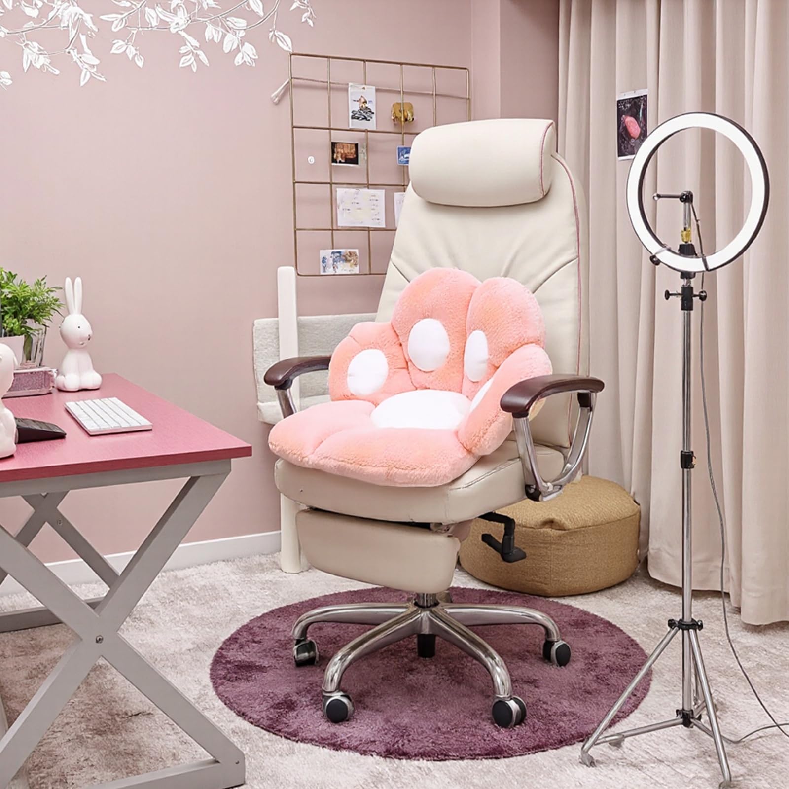 Buithafu Cute Cat Paw Seat Cushion Soft Chair Pad for Office Chair