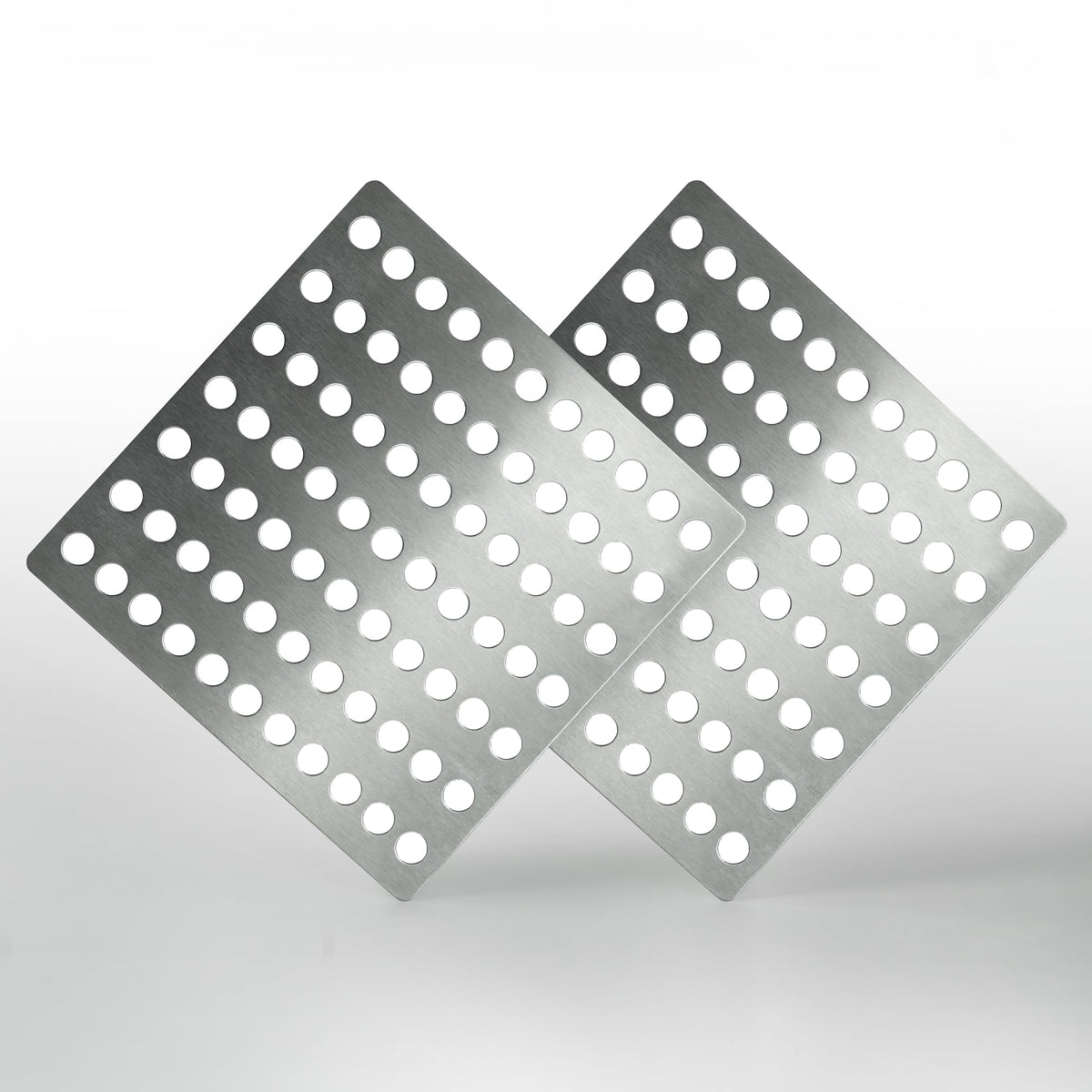 Set of 2 Drain Covers Outdoor Drain Protection Square Leaf Guard 15cm x 15cm - Rustproof Metal Stainless Steel Swirl Drainage Guard Outdoor & Garden