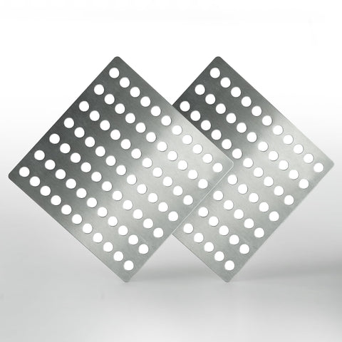 Set of 2 Drain Covers Outdoor Drain Protection Square Leaf Guard 15cm x 15cm - Rustproof Metal Stainless Steel Swirl Drainage Guard Outdoor & Garden