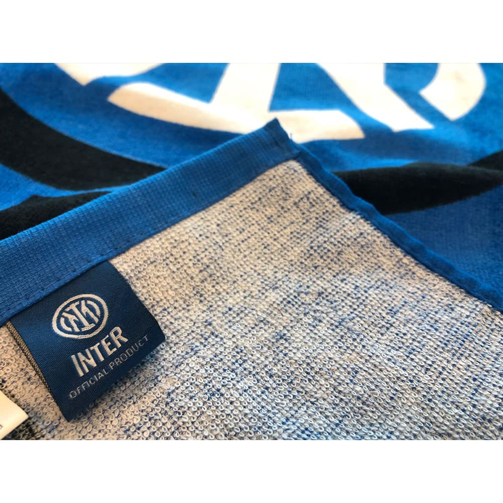 Inter Terry Beach Towel, 90 x 170, Logo, 100% Cotton, Official Product, Graphic Nerazzurri