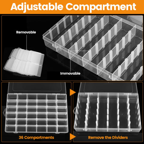 McBlast 1 Pc Stackable Snack Box 36 Removable Grids