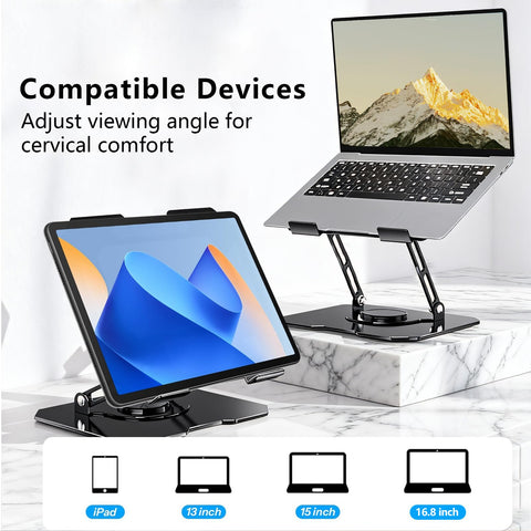 BAOWUABJ Laptop Stand for Desk, Adjustable Laptop Riser with Heat-Vent