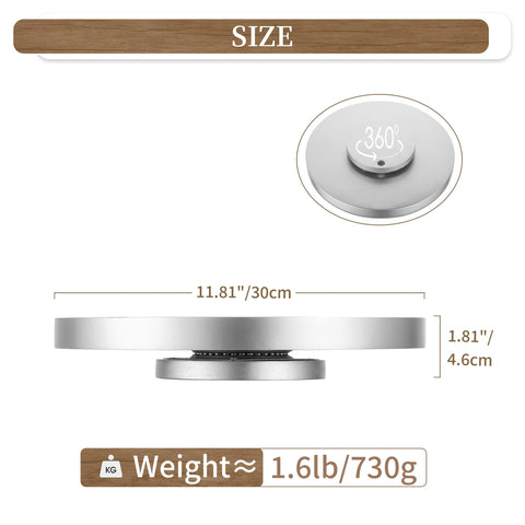 Hanobe Lazy Susan Bathroom Tray: Decorative Round Table Centerpieces 12 inch Turntable Organizer for Countertop Dining Room Kitchen Pantry Champagne