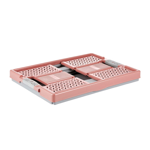 keeeper Stabile Sturdy Professional Folding Box with Soft-Touch Handles, 48.5 x 35 x 23.5 cm, 32 L, Lea, Nordic Red