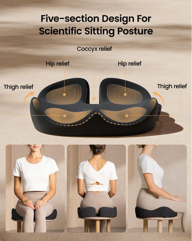 ProtoArc Ergonomic Coccyx Seat Cushion for Office Desk Chair