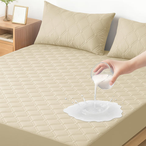 Ystyle Fitted Sheet 90 x 200 cm, Microfibre, Fitted Sheet - Mattress Height up to 30 cm, Khaki