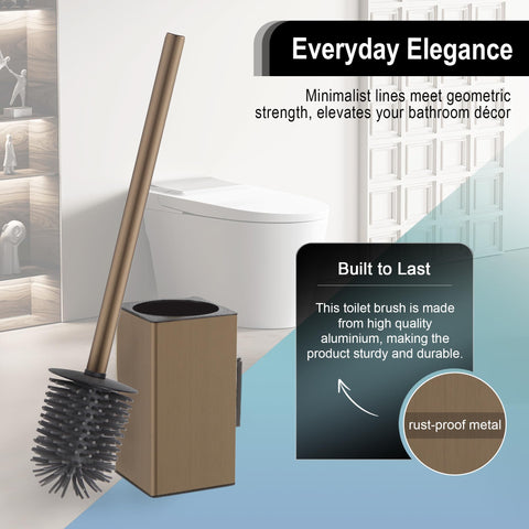 DAZI Toilet Brush Adhesive Wall Mounting without Drilling, Toilet Brush with Modern Design