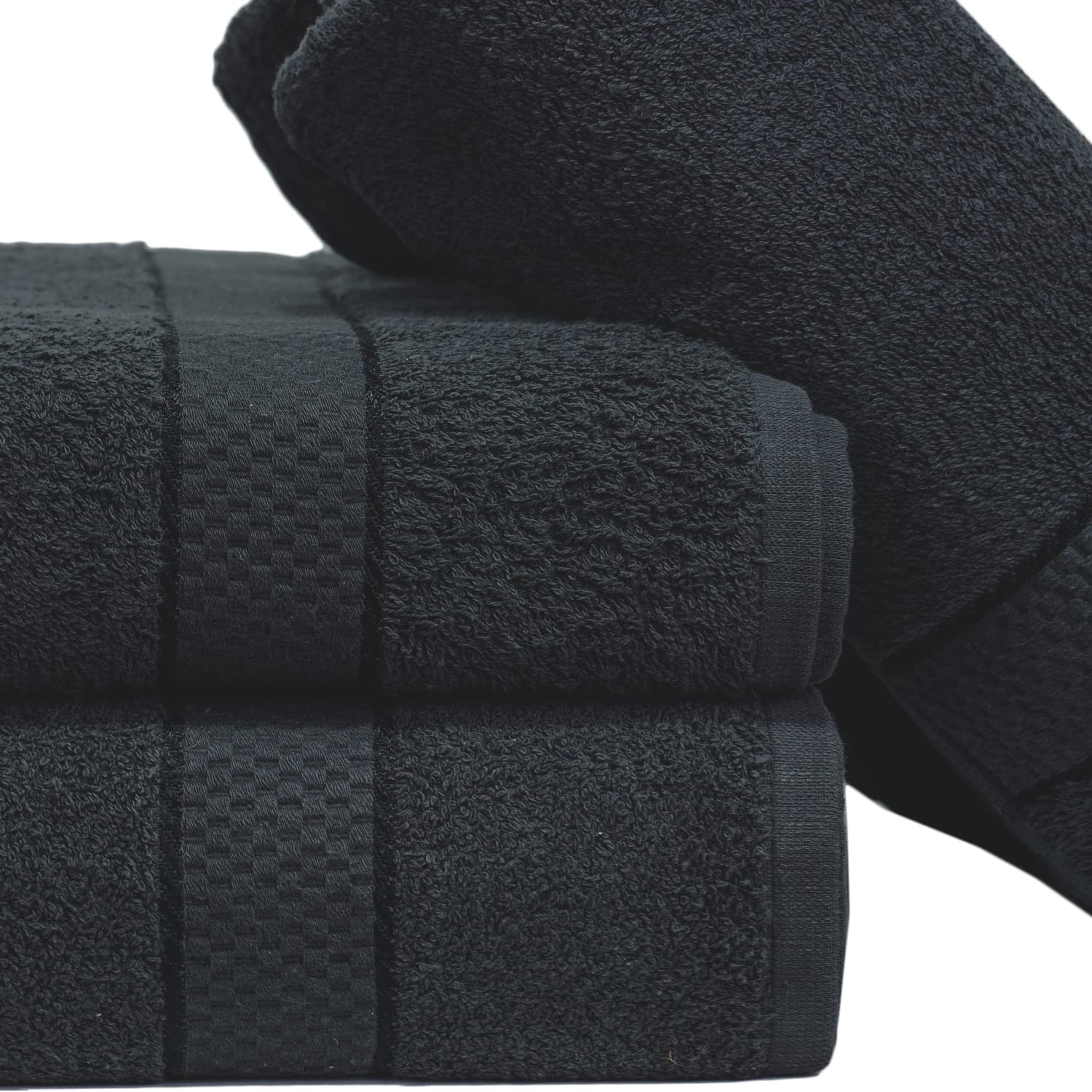 Casabella Luxury Pack Of 4 Bath Sheet 100% Egyptian Cotton Super Soft towel_Black