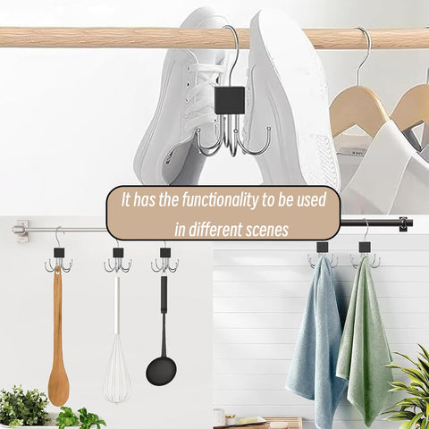 Belt Hanger 2 Pack, 360° Rotating Belt Organizer for Closet Black