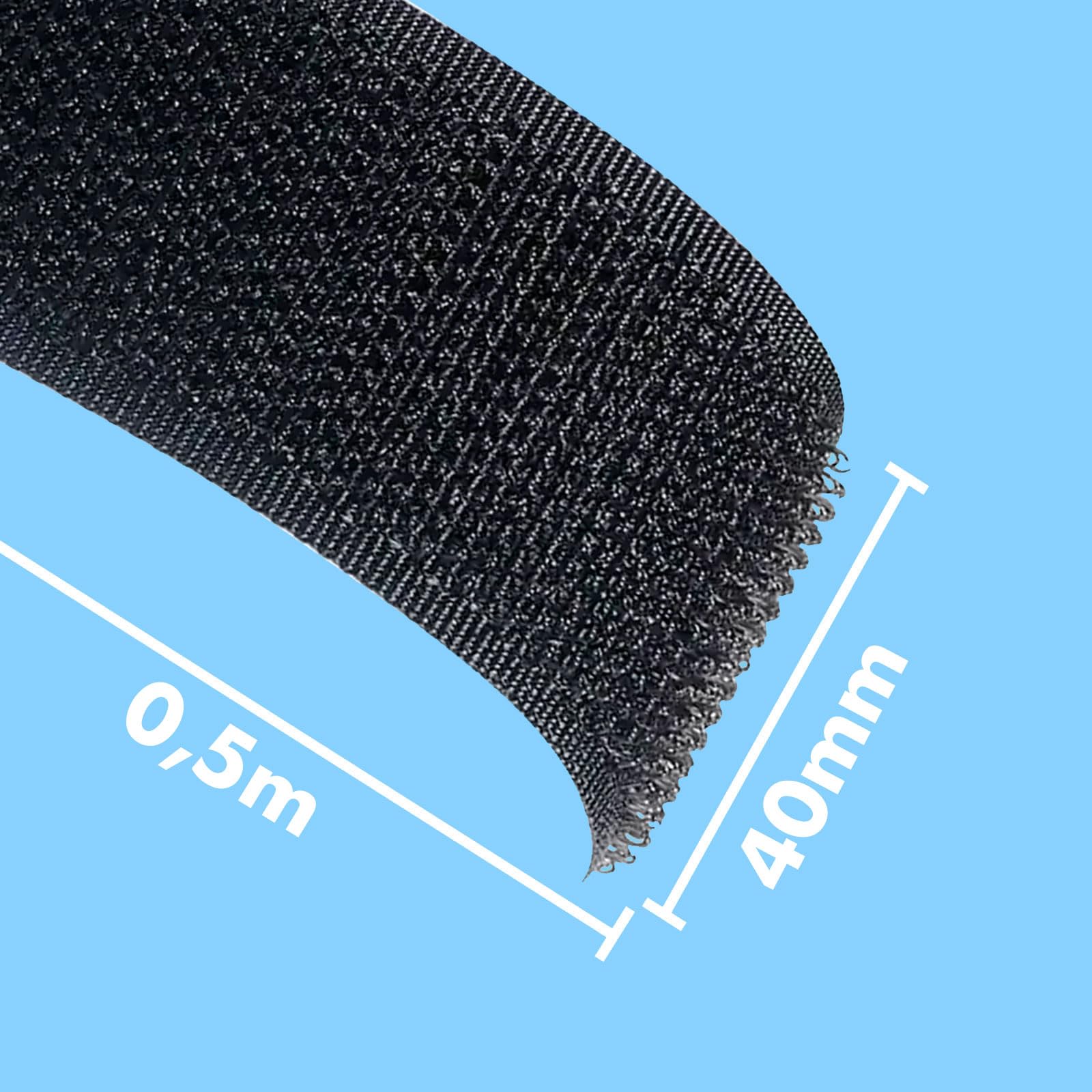 MARARDI Belcro Tape [White] for Sewing Double-Sided [25 Metres x 40 mm] Hook and Loop [Non-Adhesive] Extra Strong and Durable Strips for Clothing
