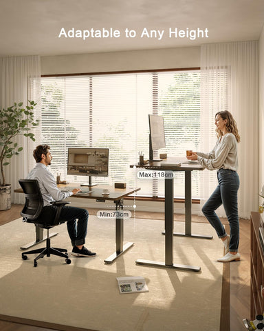 JUMMICO 160x70cm Electric Standing Desk with USB Charging Height Adjustable Desk with Sedentary Reminder Stand Up Desk with Splice Board for Home
