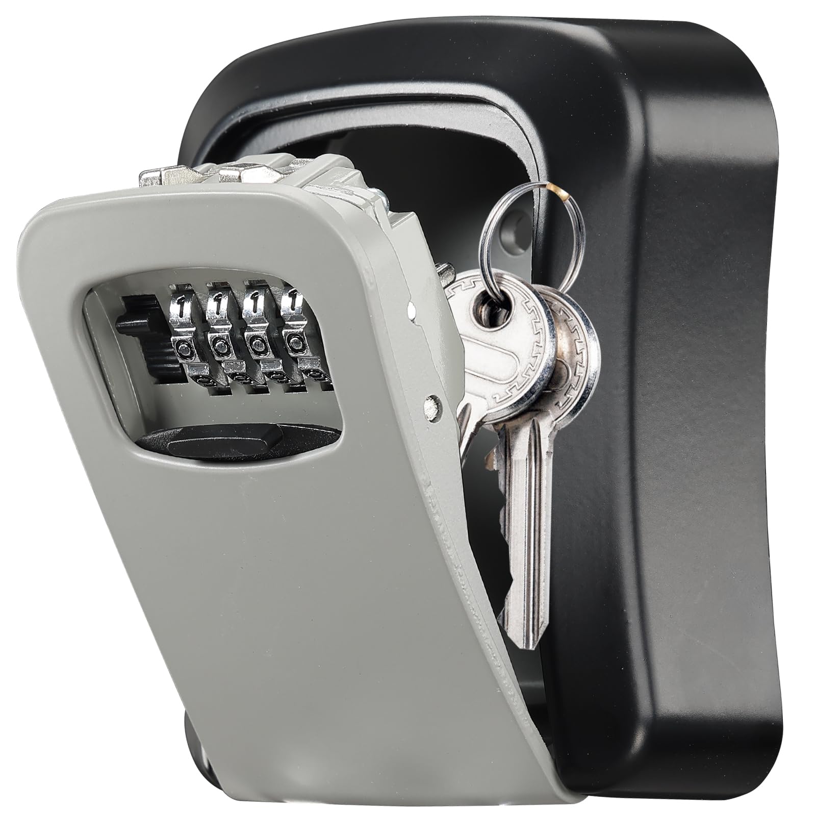 Key Safe Wall Mounted, Key Safe Lock Box outdoor with 4 Digit Combination, Heavy Duty Waterproof Key Cabinet for Home Garage School
