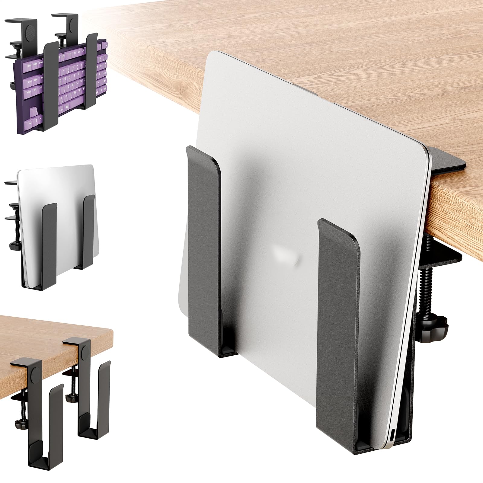 otuiaim Laptop Stand with Clamp for Desk Side, for Devices Thickness < 38mm
