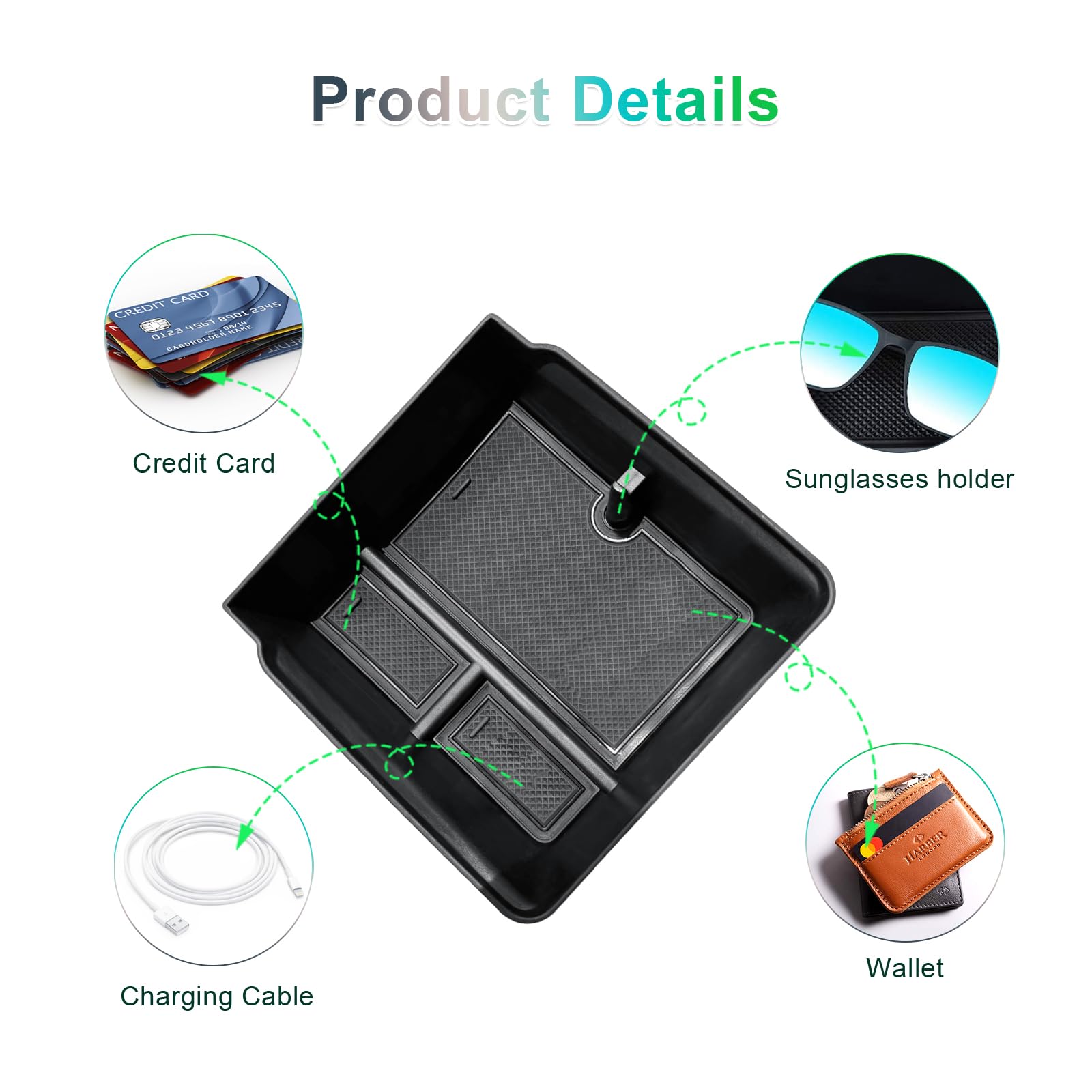 GAFAT Tesla Model Y Juniper 2025 2026 Model 3 Highland 2024-2026 Centre Console Storage Box, Tesla Y 2026 Armrest Organiser Tray Glove Box