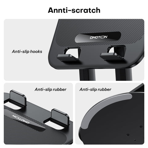 OMOTON 360° Swivel Laptop Stand for Desk, with Adjustable Height, up to 15"