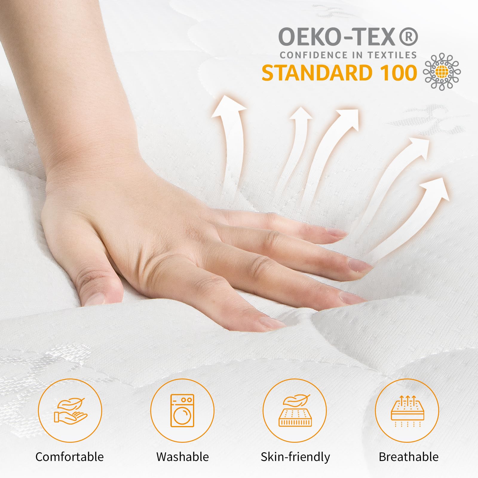 wowttrelax Small Double Mattresses 4ft, 15cm Foam Mattress with 2 Hardness Levels, Soft and Medium-Soft, Removable Cover