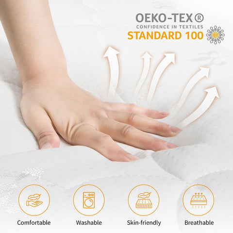 wowttrelax Small Double Mattresses 4ft, 15cm Foam Mattress with 2 Hardness Levels, Soft and Medium-Soft, Removable Cover