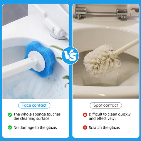 Chovbe 60 Pcs Disposable Toilet Brush Refills, Scented Toilet Wand Refills