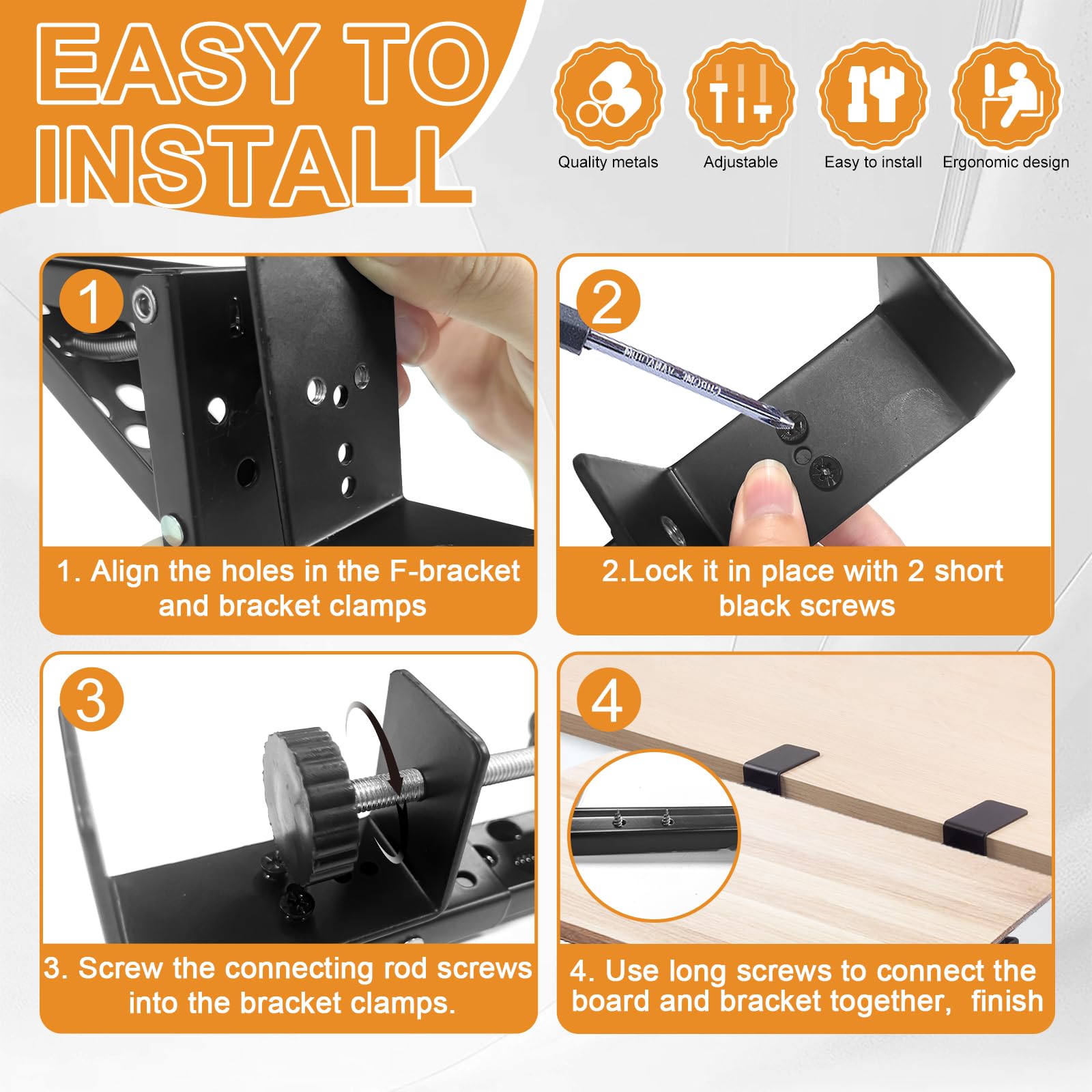 Folding Keyboard Tray Bracket, Removable Metal Keyboard Holder, Adjustable Table Extension, Desk Shelf Without Drilling