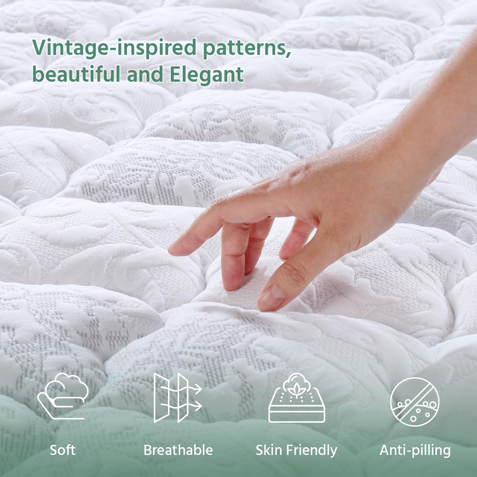 SZsuilong Single Mattress, 11 IN Hybrid Pocket Sprung Cooling Mattress