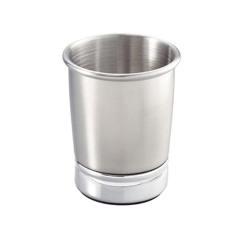 iDesign York Metal Toothbrush Holder/Stand for the Bathroom, Made of Stainless Steel, Split Finish