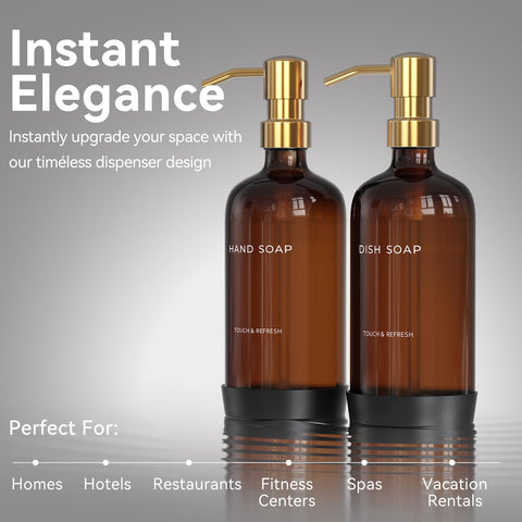 Kitchen Soap Dispenser with Non-Slip Protective Silicone Pad - Hand and Dish Soap Dispenser for Kitchen,Modern Kitchen Decor & Accessories.