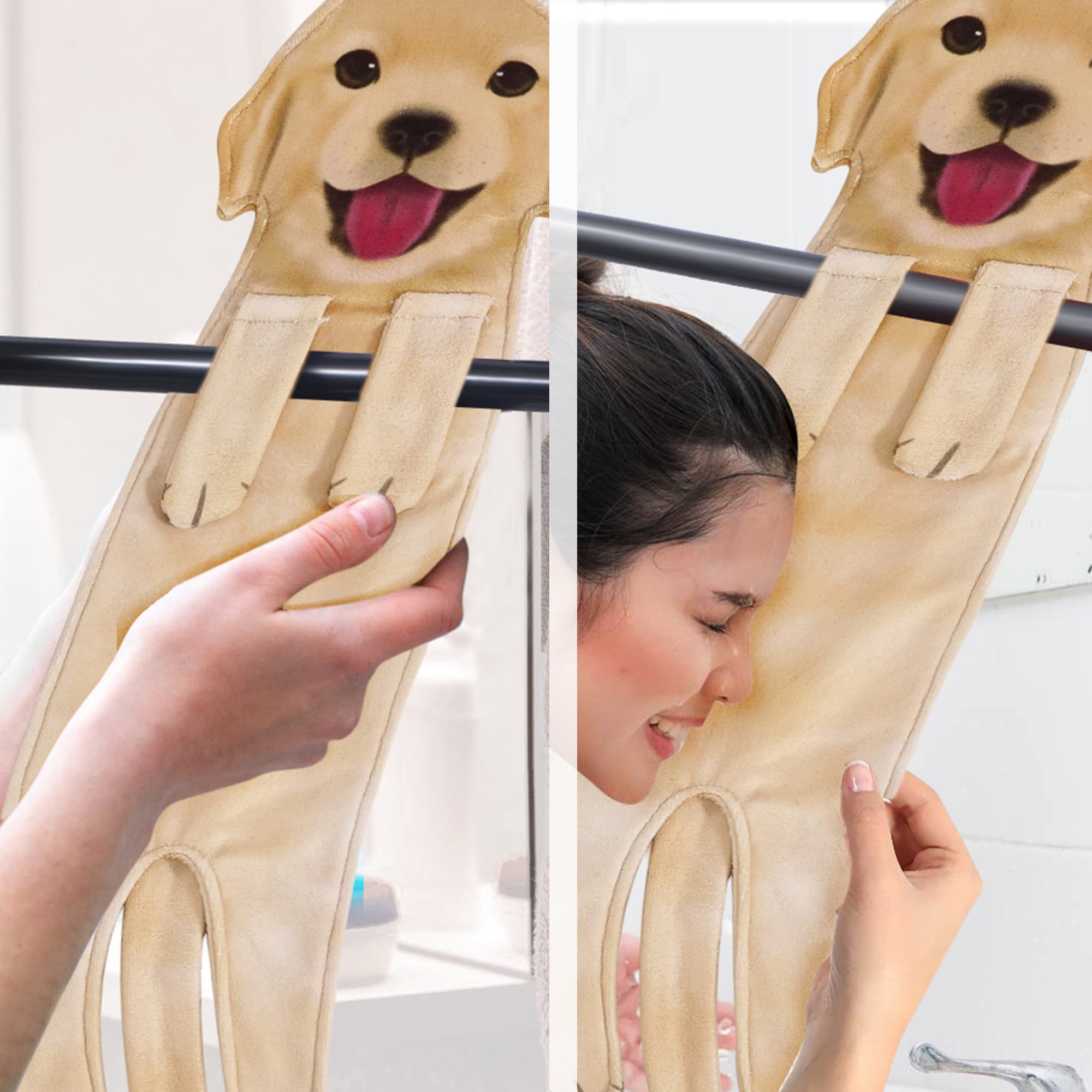 Golden Retriever Dog Funny Hand Towels for Bathroom Kitchen -Cute Decor Dog Dad Mum Women Fathers Mothers Day Easter Gifts Decorative Hanging