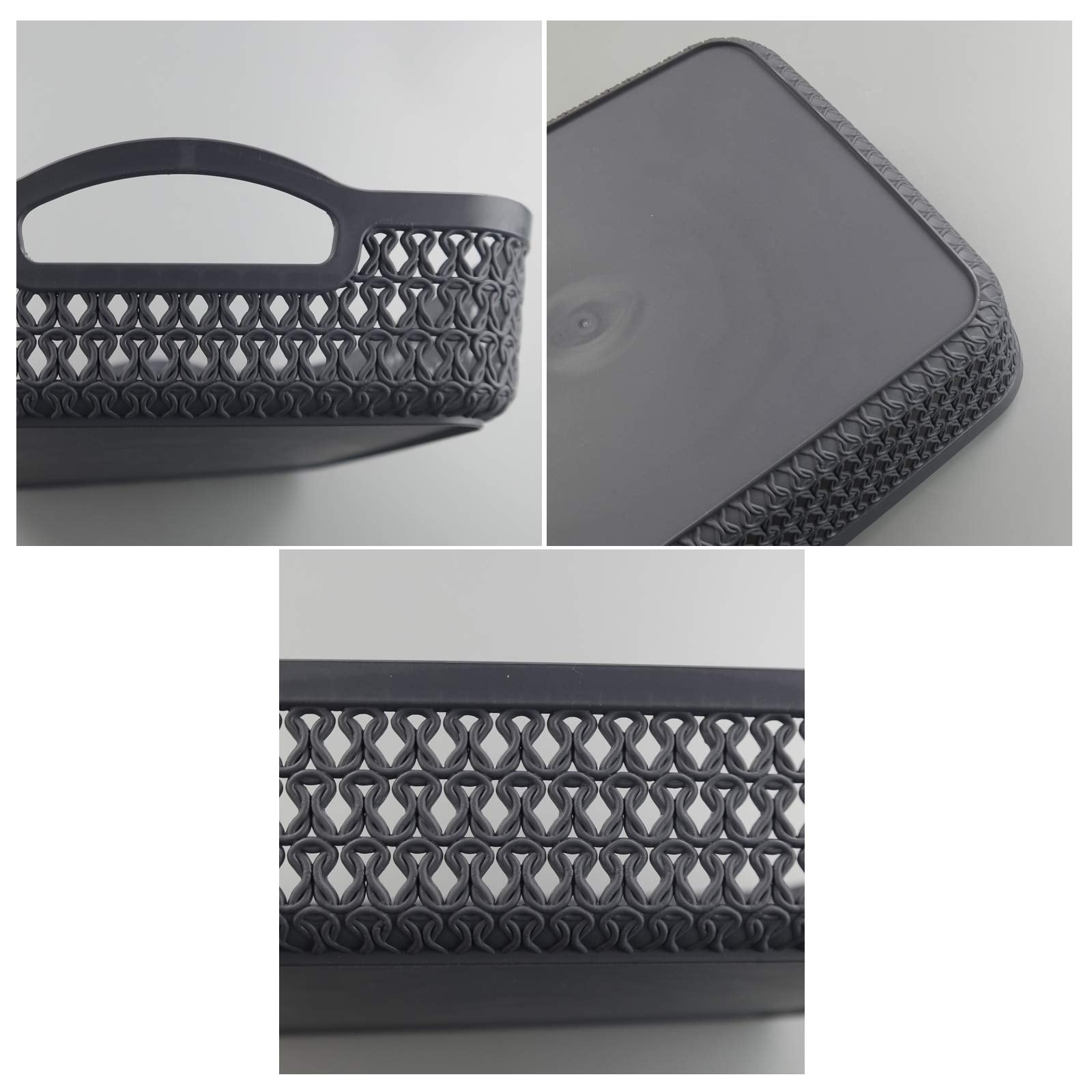 Leendines A4 Paper Trays, Plastic Storage Basket Trays Set of 6