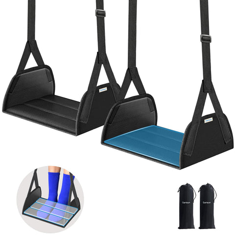 SARISUN Foot Hammock for Flight 2-Pack Foot Rest with Portable Carry Bags