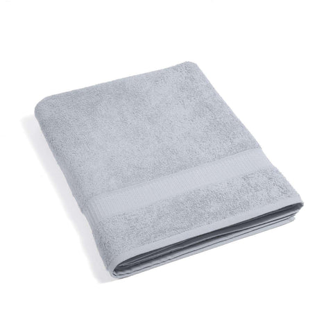 spugnissima - Ocean 100% Cotton Plain Bath Towel, 100 x 150 cm, Pearl Grey