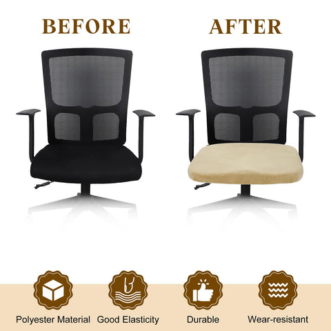 sourcing map Office Chair Cover, Stretchable Soft Rotating Chair Slipcover Washable Desk Computer Seat Cover Protector for Office Home, L(45-48cm)