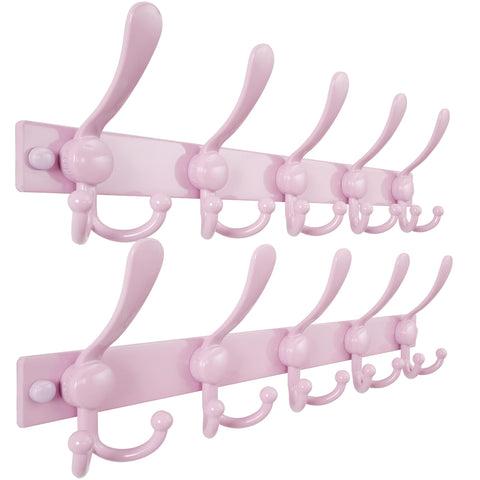 Dseap Coat Rack Wall Mount, Heavy Duty 2.5mm Base vs Flimsy 1mm, Double-Thick Solid Anti-Snap Hooks