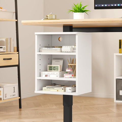 IBUYKE Under Desk Storage Cabinet Clamp on Desk Legs Shelf UTMZ012W