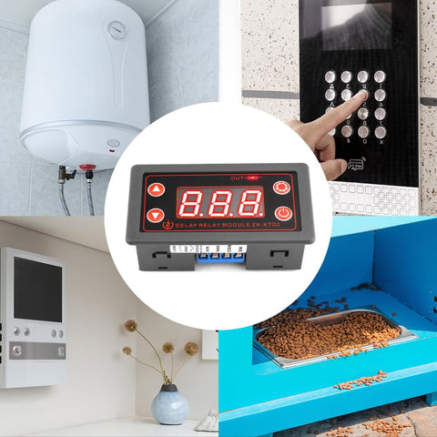 VOANZO Delay Module DC 5V-30V Timer Relay with Digital Display Adjustable Delay Timer 0.1s to 999 Minutes Delay Relay Timer Module for Timing Control