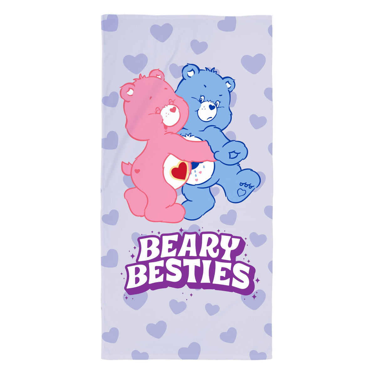 Character World Care Bears Officially Licenced Kids Towel | Super Soft Feel | Besties Design Featuring Cheer and Grumpy Bear | Perfect The Home, Bath