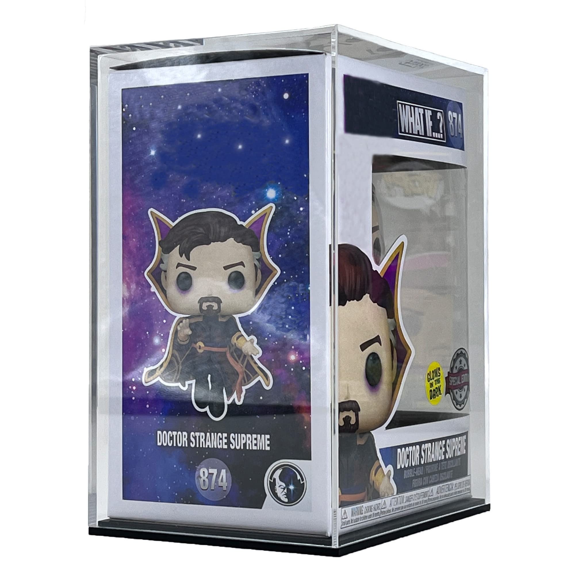 HOPEME Fully Assembled Acrylic Display Case, Clear Acrylic Protector Compatible with Funko POP! 4 Inch Vinyl Figures