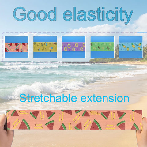 YouthLoxus 5PCS Beach Towel Bands for Sun Loungers, Elastic Windproof Sunbed Towel Bands, Non-Slip Chair Towel Holders for Pool