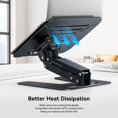 GIISSMO Laptop Stand Height Adjustable Laptop Riser Vented Aluminum Desk Notebook Holder Compatible with 10-17'' MacBook Pro/Air Dell Lenovo Samsung