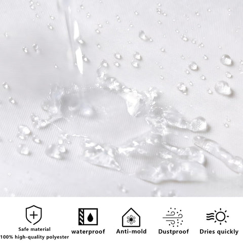 FAIRYGATE White Shower Curtain, 180 x 180 cm