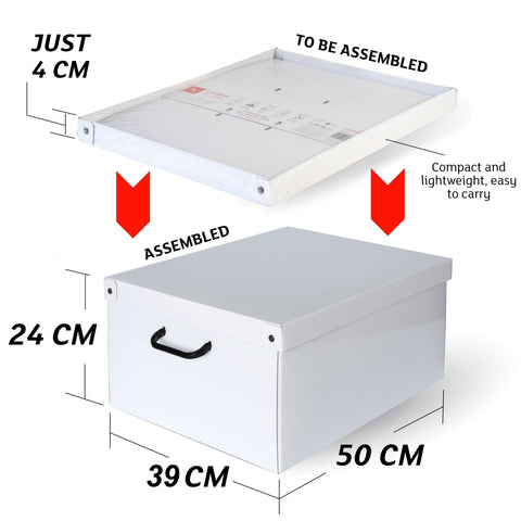 Lavatelli Set of 6 Cardboard Storage Boxes with Lid Botanic 39x50x24cm