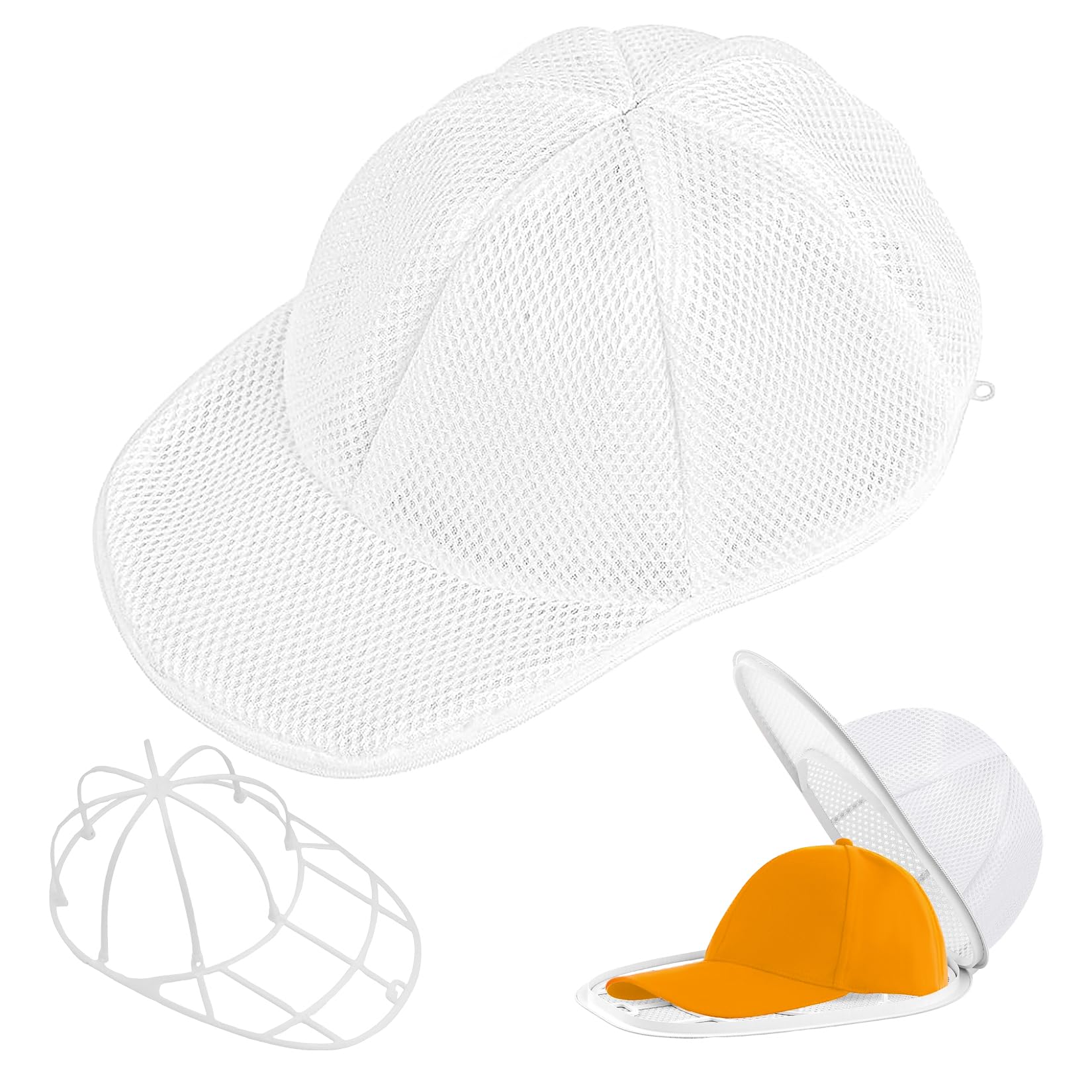 Baseball Cap Washing Cage, Hat Washer Cage, Collapsible Hat Cleaner Washing Cage, cCap Cleaner for Washing Machine & Dishwasher