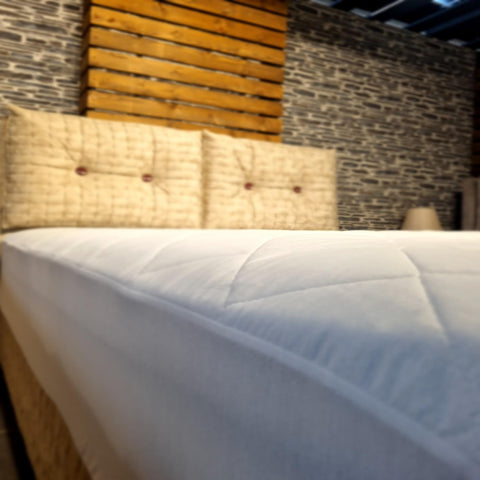 Cotton Mattress Protector (White, 90 x 190 cm)