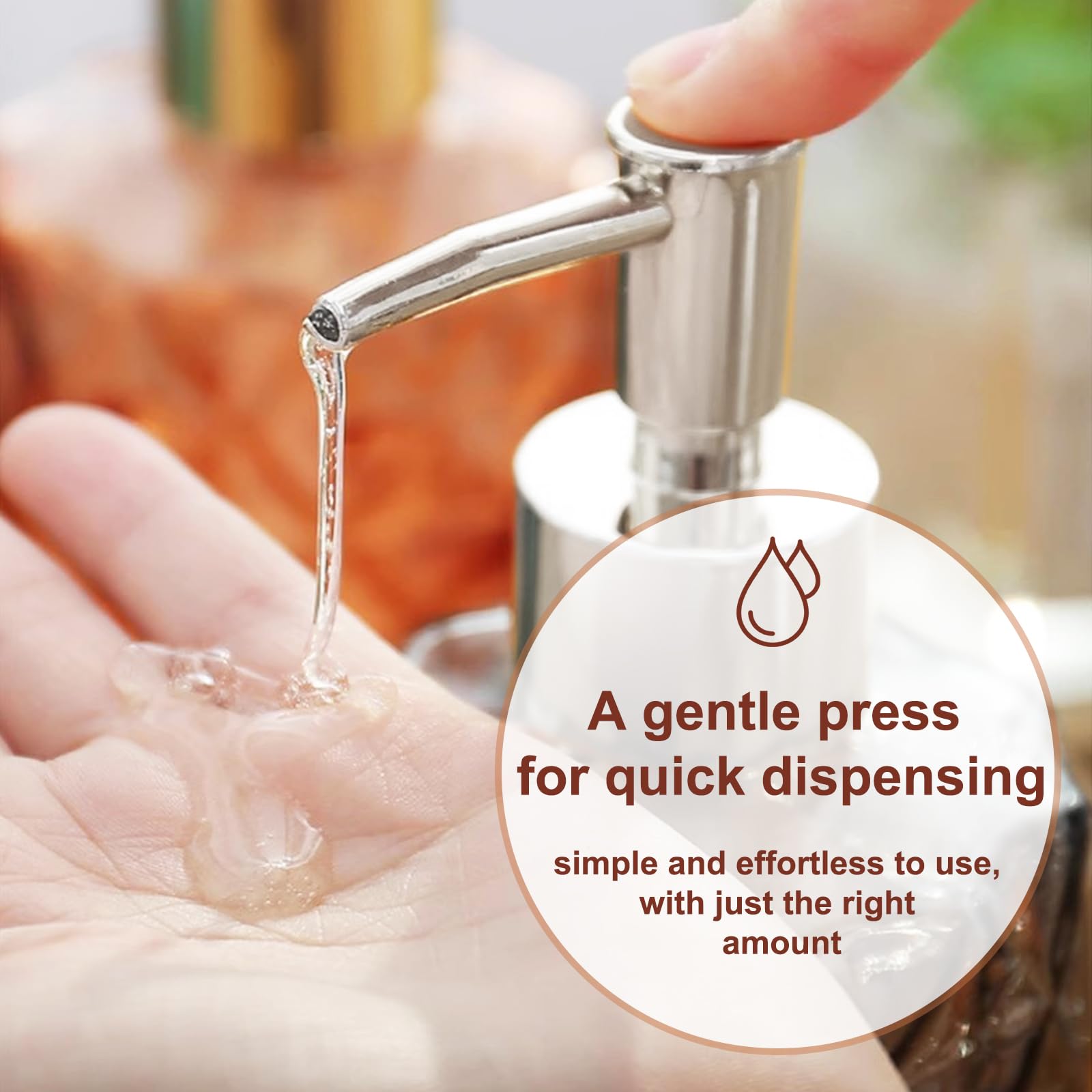 Glass Soap Dispenser 2pc, Diamond Crystal Transparent Style with Plastic Pump，Handwash Dispenser Bottle, Used in Kitchen and Bathroom