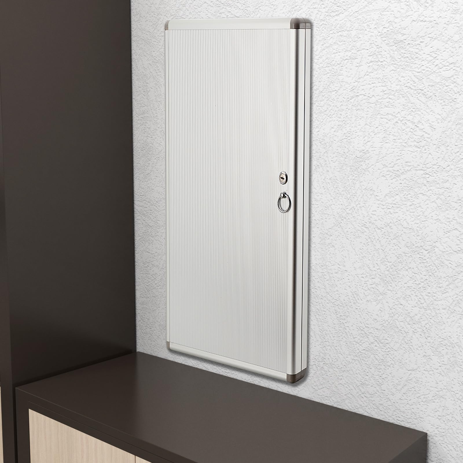 TABODD Cabinet 96 Key Boxes, Wall Mounted Lockable Safe Box, Large Storage With Tag Labels and 96 Hooks for Home Office Property Hotel Bank