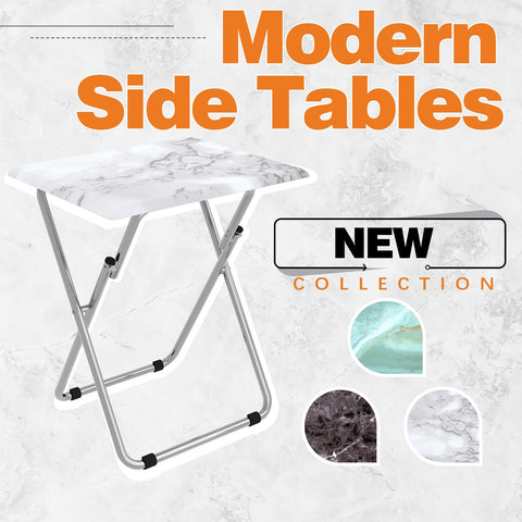 Small Folding Table 2 Set, Side Folding Coffee Table, TV Snack Tray Tables, Sofa Laptop Desk, Outdoor Camping Tables, EndTable, SofaTable