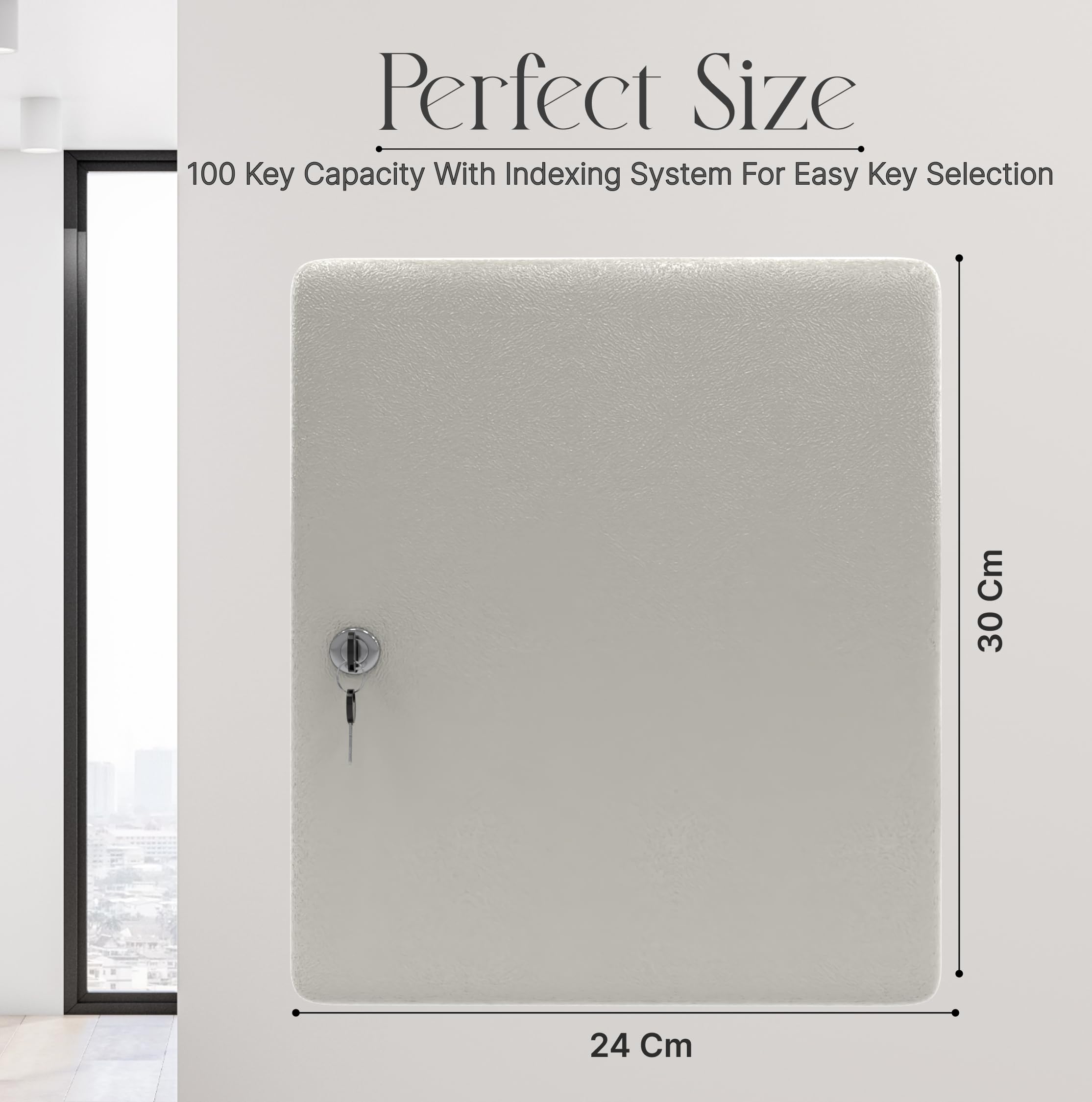 Landlord Direct Supplies LDS® Large Key Cabinet Wall Mounted (100 Keys) Key Box Includes 100 Indexing Numbers & Mounting Harware