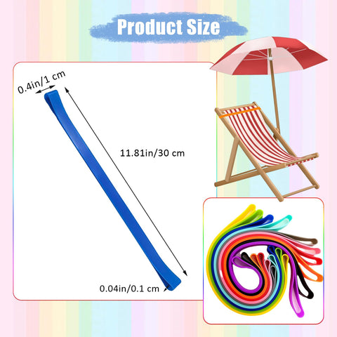 Sicheii 6Pcs Towel Bands, Windproof Silicone Towel Bands for Beach Chairs Cruise, Elastic Towel Clips Holder