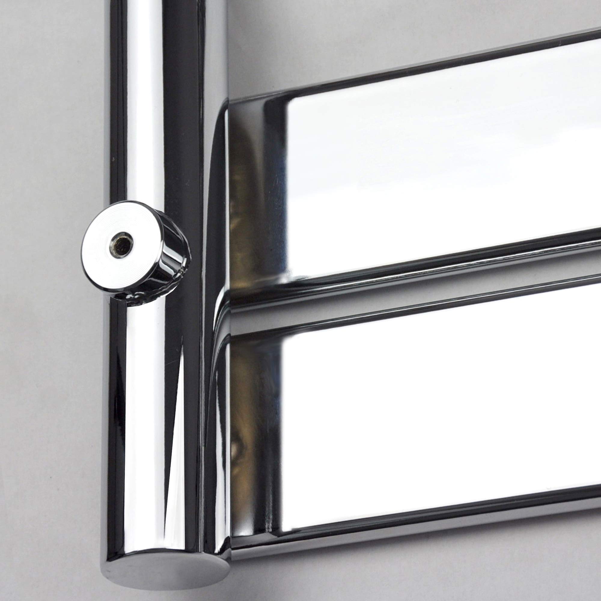 iBathUK Zerith Wall Mounted Flat Panel Heated Towel Rail, 12 Column Slim Flat Steel Hydronic Central Heating High Thermal Output Designer Bathroom