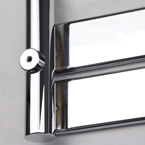iBathUK Zerith Wall Mounted Flat Panel Heated Towel Rail, 12 Column Slim Flat Steel Hydronic Central Heating High Thermal Output Designer Bathroom